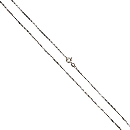 Panssarikaulaketju, pituus 42,5cm, lenkeissä kulumaa, 925,  Paino: 2,4 g