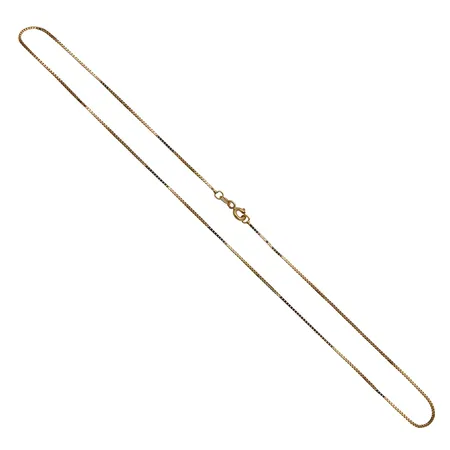 Venetsia-kaulaketju, pituus 38cm, leveys 1mm, 585,  Paino: 1,9 g