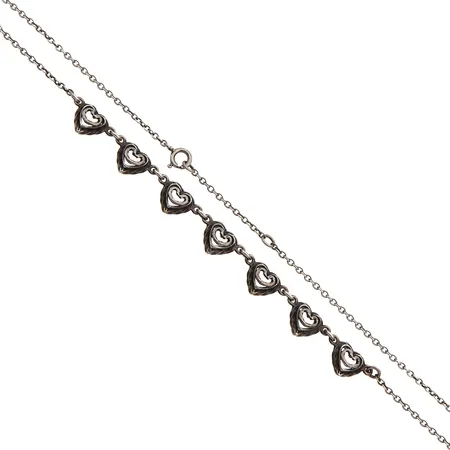 Kaulakoru, Talon Sydän, Kalevala, ketjun pituus 41,5-44,5cm, 925,  Paino: 10,8 g