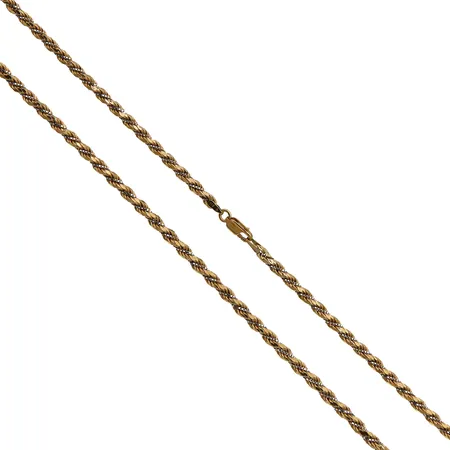 Cordell/venetsia-kaulaketju, pituus 45cm, leveys 4mm, 585 kelta- ja valkokulta,  Paino: 11,5 g