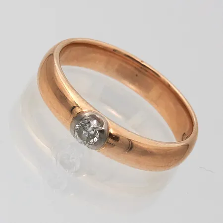 Timanttisormus 1xn.0.17ct, 17½, 750, Paino: 5 g