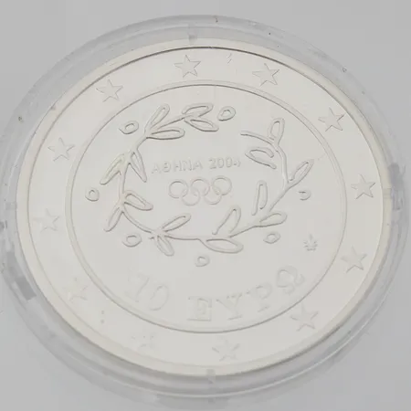 Olympiajuhlaraha, 2004, 925, nimellisarvo 10 euroa, 925, Paino: 34,1 g