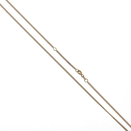 Panssarikaulaketju, pituus 43-46cm, leveys 1mm, Kultajousi Oy, 585, Paino: 3,9 g