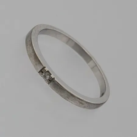 Timanttisormus 1xn.0.01ct, koko 16, 585 valkokulta, Paino: 1,8 g