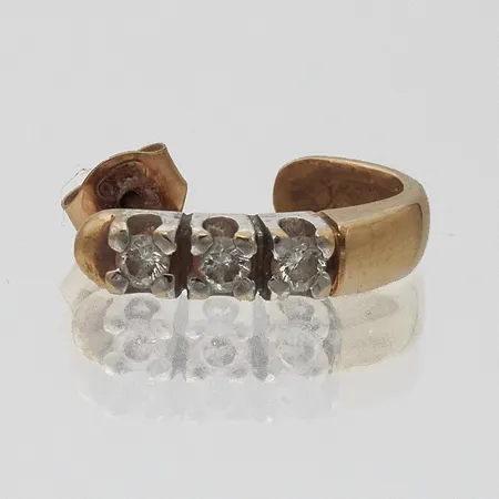 Timanttikorvakoru 3xn.0.07ct, korkeus 18mm, 585, Paino: 1,9 g