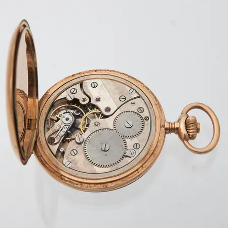 Viallinen kultataskukello, Ø53mm, 585br, Paino: 88,3 g