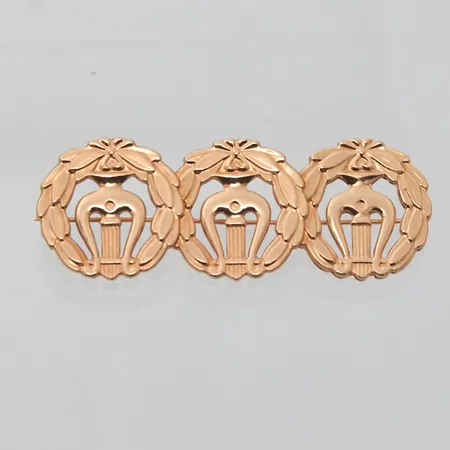 Lyyrarintaneula, leveys 43mm, 585, Paino: 1,2 g