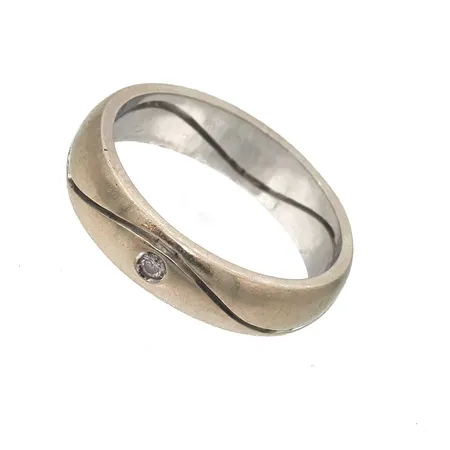 Timanttisormus 1xn.0.02ct, koko 17½, 750 valkokulta, Paino: 5,5 g