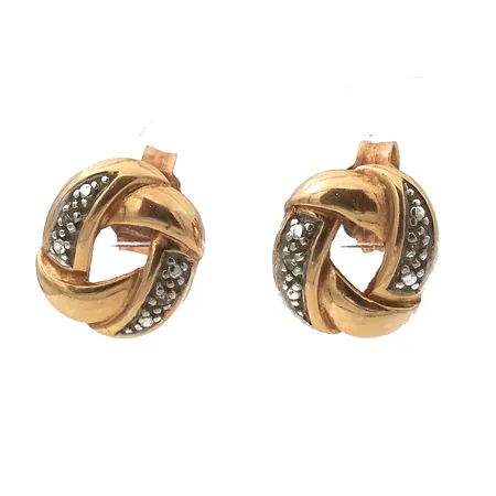 Korvakorut 4xn.0.003ct, korkeus 10mm, 585, Paino: 2,2 g