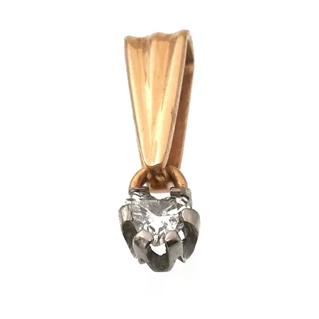 Timanttiriipus 1xn.0.10ct heart, korkeus 14mm, 750, Paino: 0 g