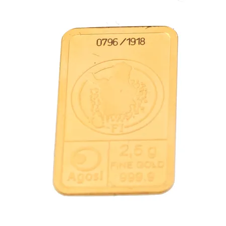 Kultaharkko, Tunturikulta, todistus, 999,  Paino: 2,5 g