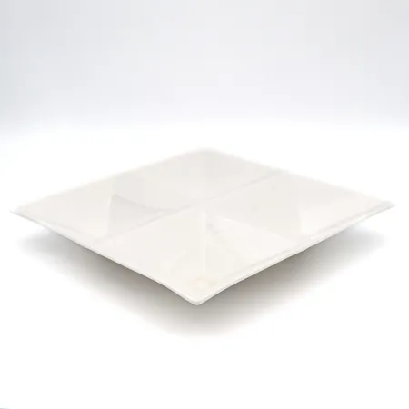 Lokerovati, Arabia, design Kaj Franck 1957, mitat 25X25cm, valkoinen.