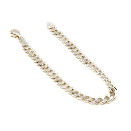 Panssariranneketju, pituus 190mm, leveys 55,5mm, 925, Paino: 12 g