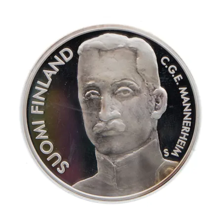Juhlaraha Marsalkka Mannerheim, Pietari 1703-2003, nimellisarvo 10 euroa, 925, Paino: 27,2 g