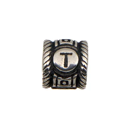 Kirjainhela, T, Kalevala Koru, My Saaga, leveys 9mm, 925,  Paino: 2,7 g