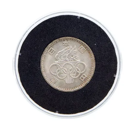 Hopearaha, kesäolympialaiset Tokio, 1964, nimellisarvo 100 jeniä, 600,  Paino: 4,8 g
