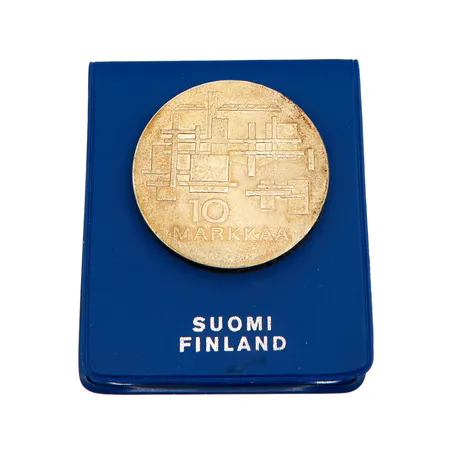 Juhlaraha, 10 markkaa, Itsenäinen Suomi 50 vuotta 1917-1967, Suomi, 900,  Paino: 24 g
