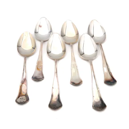 Kuusi ruokalusikkaa, Chippendale, pituus 170mm, 830, Paino: 209,9 g