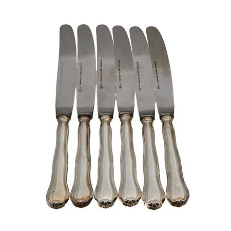Kuusi jälkiruokaveistä, Chippendale, pituus 190mm, 830br Paino: 323,2 g