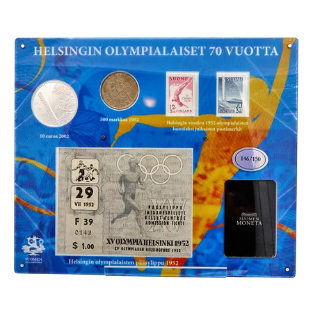 Keräilykokonaisuus, Helsingin Olympialaiset 70 vuotta, 500-925, Paino: 39,4 g