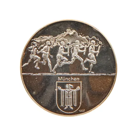 Hopearaha, Olympische Spiele 1972 München, 999,  Paino: 30 g