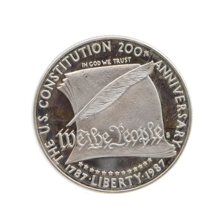 Hopearaha, 1 Dollar, 1987 Us Constitution 200th Anniversary,  Paino: 26,7 g