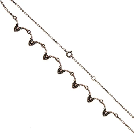 Kaulakoru, Kalevala koru Helinä, pituus 42-45cm, 925,  Paino: 8,4 g