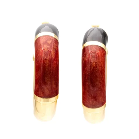 Korvakorut emaloinnilla, Ø 26mm, leveys 6,6mm, 750br, Paino: 11,7 g