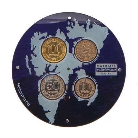 Rahasarja, Maailman pohjoisimmat rahat, 1993, Monetan aitoustodistus ja rasia, kuparinikkeli/alumiinipronssi