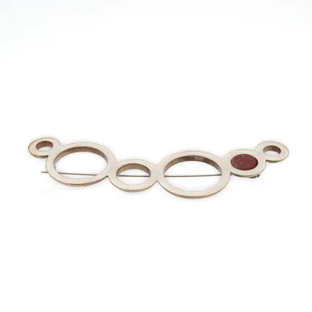 Kivirintaneula, leveys 75mm, tekijäleima PYRY, 925br, Paino: 10,3 g