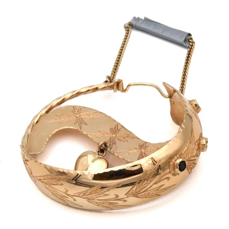 Kivikehärengas, Ø 60mm, varmuuslenkki metallia, kaiverrettu, 585br, Paino: 21,9 g