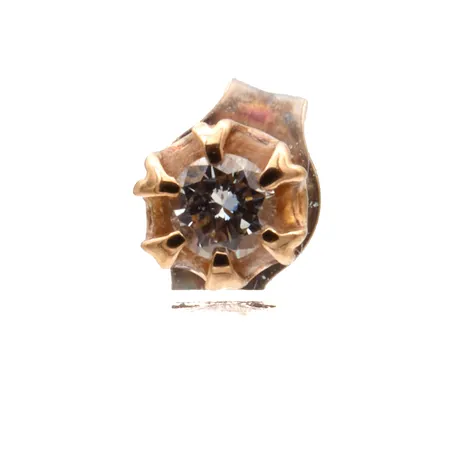 Pariton timanttikorvanappi 1xn.0.04ct, 585, Paino: 0,4 g