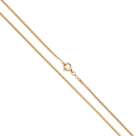 Panssarikaulaketju, pituus 52,5cm, leveys 1,8mm, ketjussa vääntymää, 585,  Paino: 5,3 g