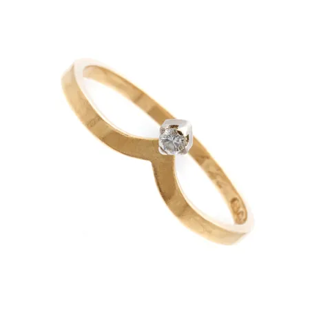 Timanttisormus 1xn.0.04ct, koko 18, leveys 1,8mm, kaiverrettu, 750, Paino: 1,6 g