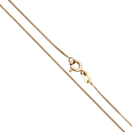 Panssarikaulaketju, pituus 38cm, leveys 0,9mm, 585, Paino: 1,1 g