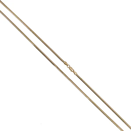 Käärmeketju, pituus 55cm, leveys 2mm, pieniä käytön jälkiä, 585,  Paino: 6,2 g