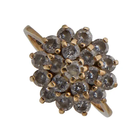 Kivisormus, kivissä kulumia, koko 16¼, 375br, Paino: 2,8 g
