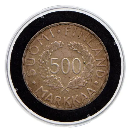 Juhlaraha, Helsingin olympialaiset 1952, nimellisarvo 500 markkaa, Monetan aitoustodistus, 500, Paino: 12 g