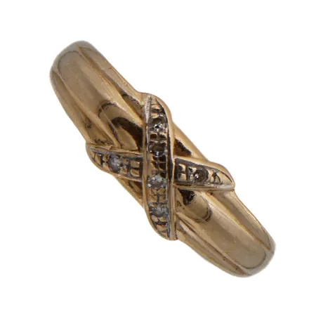 Timanttisormus 6xn.0.005ct, koko 14¼, 585,  Paino: 1,6 g