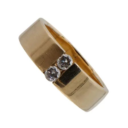 Timanttisormus 2xn.0.16ct, koko 18½, 585, Paino: 7,8 g
