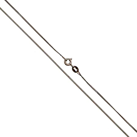 Panssarikaulaketju, pituus 46cm, leveys 1mm, 925, Paino: 1,6 g