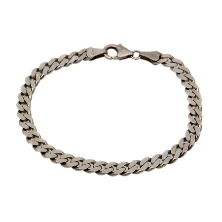 Panssariranneketju, pituus 190mm, leveys 5mm, 925,  Paino: 10,9 g