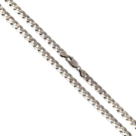 Panssarikaulaketju, pituus 51cm, leveys 7,5mm, 925, Paino: 28,2 g