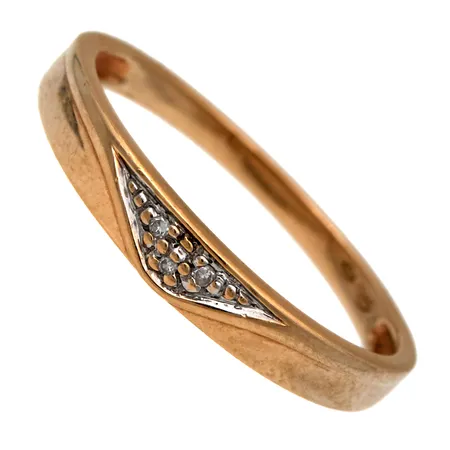 Timanttisormus 3xn0.005ct, koko 18¾, 585,  Paino: 1,7 g