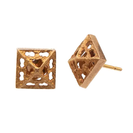 Kuvioidut korvakorut, korkeus 10mm,  Paino: 2,2 g