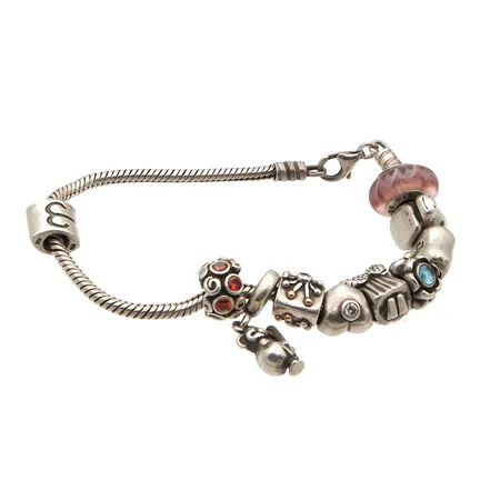 Rannekoru maskoteilla, pituus 195mm, 925br,  Paino: 47,1 g