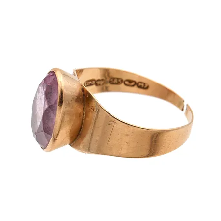 Viallinen kivisormus, 585br, Paino: 2,4 g