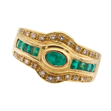 Kivisormus timanteilla 22xn.0.007ct, koko 17½, Portugalin leimat, 800, Paino: 5,6 g