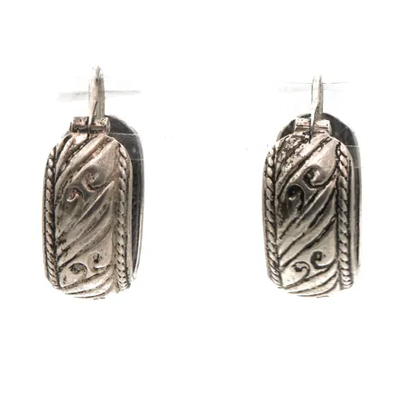 Kuvioidut korvakorut, korkeus 19mm, 925,  Paino: 2,4 g