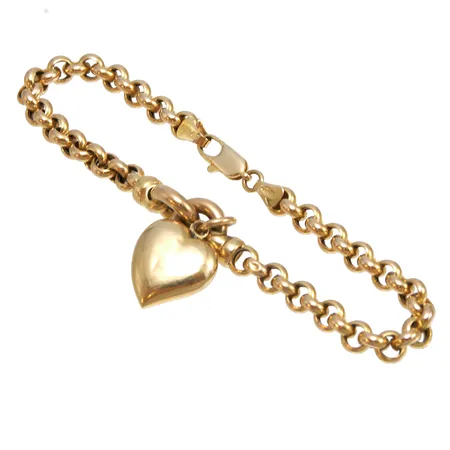 Rannekoru, riipuksessa painaumia, pituus 190mm, 585,  Paino: 9,6 g